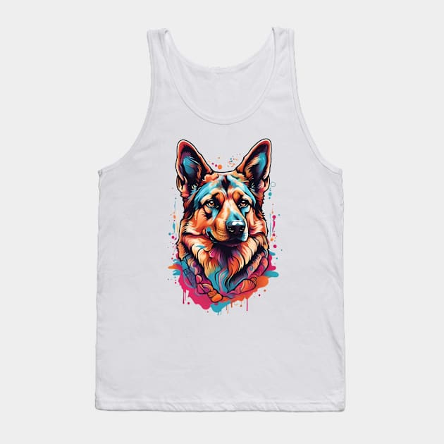 German Shepherd abstract 2 Tank Top by Rebirth Designs